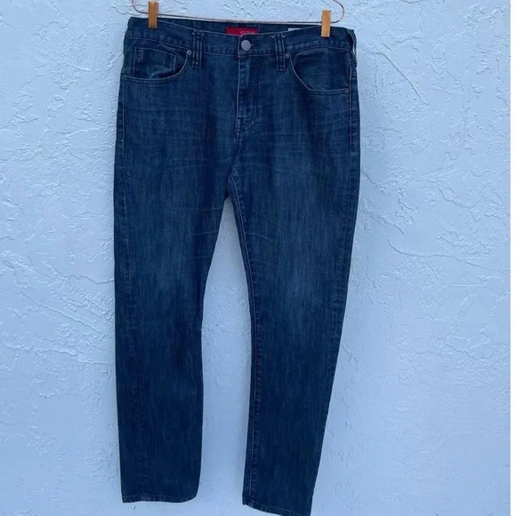 Guess Mens Medium Rise Tapered Slim Halsted Slim Jeans Blue Sz 34 by 32 - Picture 1 of 15